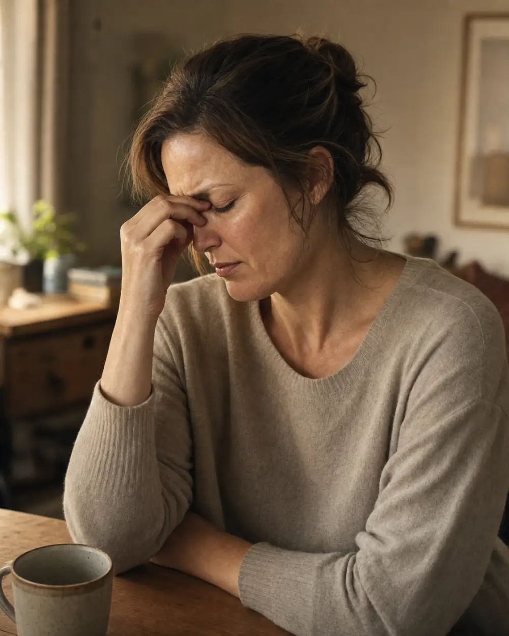 Woman with mood shifts