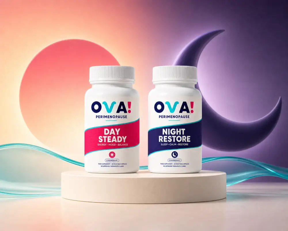 OVA! Perimenopause Day + Night System: DAY STEADY and NIGHT RESTORE